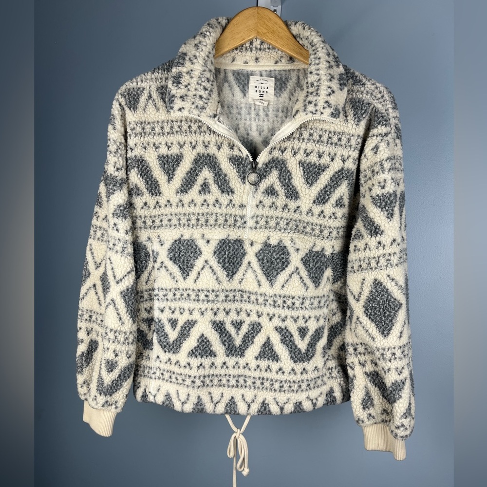 Billabong y2k cozy sherpa fleece pullover